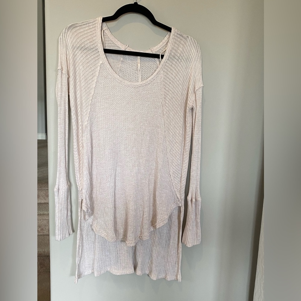 Free people longer back oversized shirt